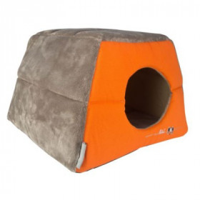 Rogz Igloo Podz Легло за котки във формата на иглу в оранжев цвят и размер 41x41x30 см
